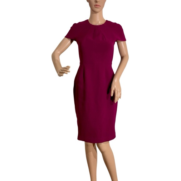 DRESS THE POPULATION Lainey Dress Dark Magenta Bodycon MIDI Dress Size XS NWOT - Picture 2 of 8